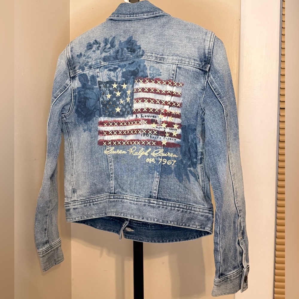 LRL LAUREN JEANS CO.  Light Blue Jean Jacket - Picture 7 of 10